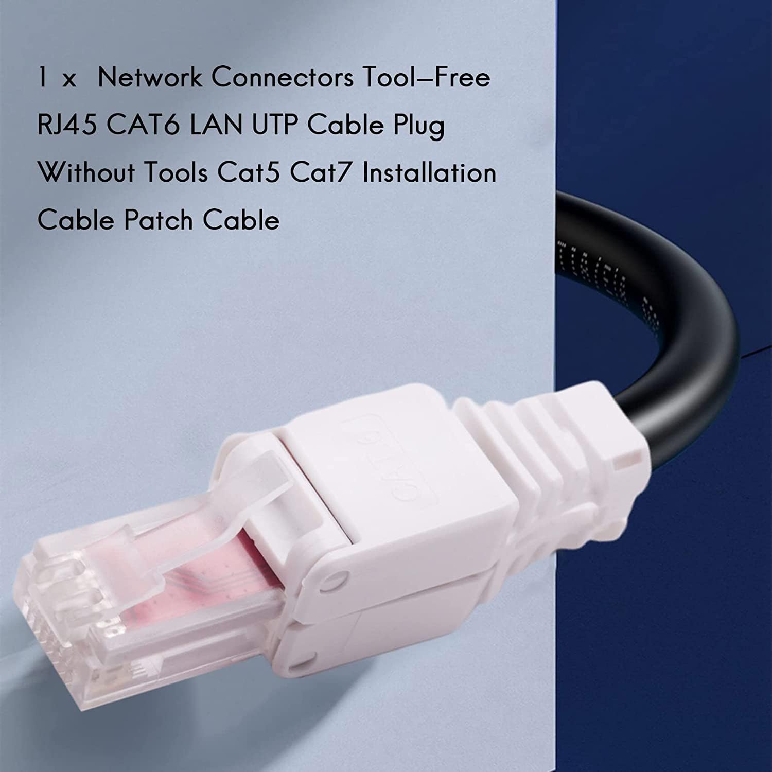1 connettore RJ45 for UTP CAT6A/CAT6/CAT5E, non è richiesta alcuna crimpatrice Internet RJ 45(LT19A)