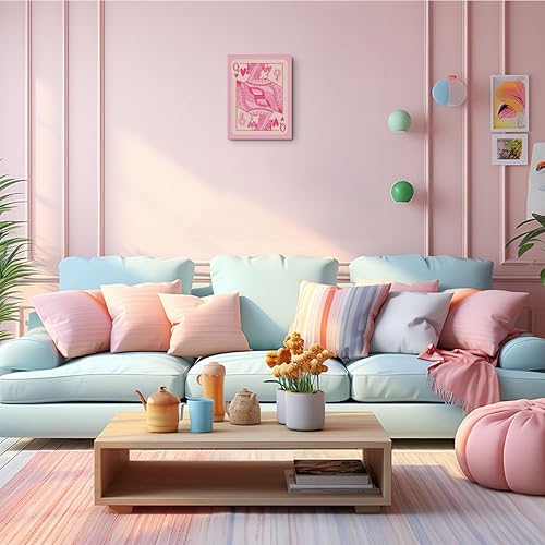 Miniatura 3 de Decoración retro rosa para habitación de niñas, lienzo moderno y bonito póster estético para decoración de pared, impresión artística para el hogar,