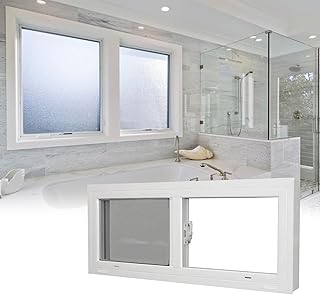 Basement Sliding Windows Shed Replacement Window 21" 24" 26" 28" 30" 32" 34" 36" 38" 40" Aluminum Bathroom Slider Windows with ScreenWindow for House Shed Basement Kitchen(White,28x15")