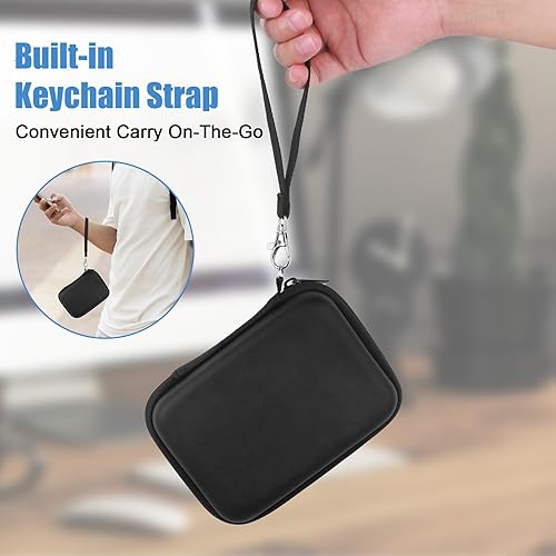 Miniatura 5 de Funda de disco duro externo, funda protectora de EVA a prueba de golpes para almacenamiento USB SSD, pasaporte, organizador electrónico de viaje,