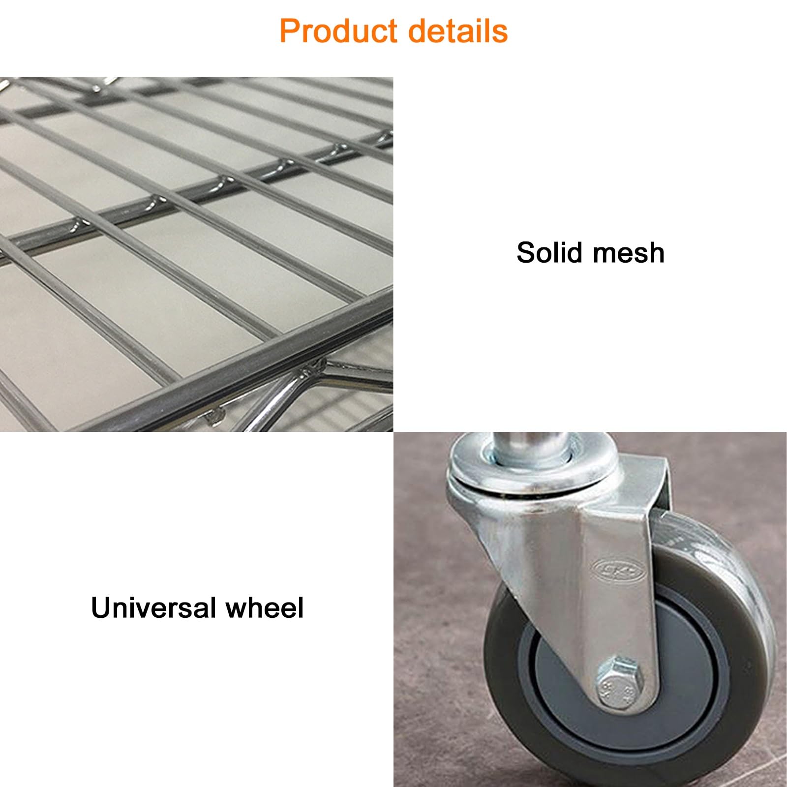Carrelli In Metallo A 2 Ripiani, Ripiano Metallico Organizer, Carrello Portaoggetti Organizer per Impieghi Gravosi, Carrello Di Servizio per Cucina E Ufficio(75 * 35 * 110CM)