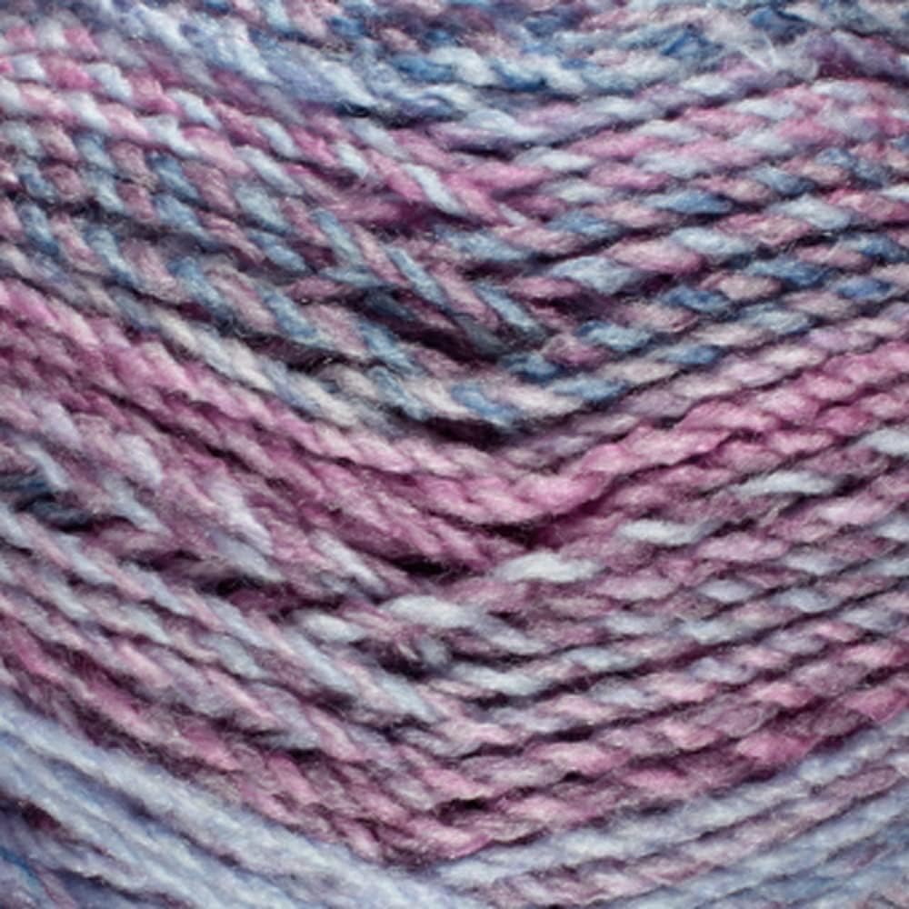 James C Brett Marble Chunky Yarn – 200g Ball of Supersoft Acrylic Knitting & Crochet Wool – Create Fast, Cosy Garments with a Beautiful Marbled Effect (Blueberry Ice)