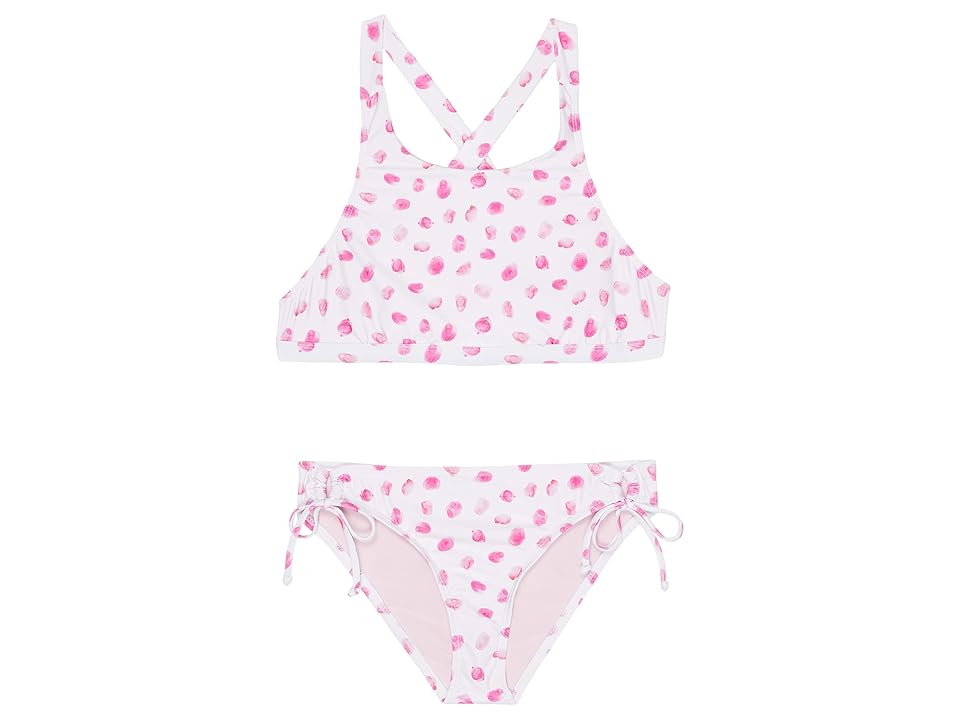 Splendid Littles Wild One High Neck Set (Big Kids) (Pink) Girl's Swimwear Sets Size 12