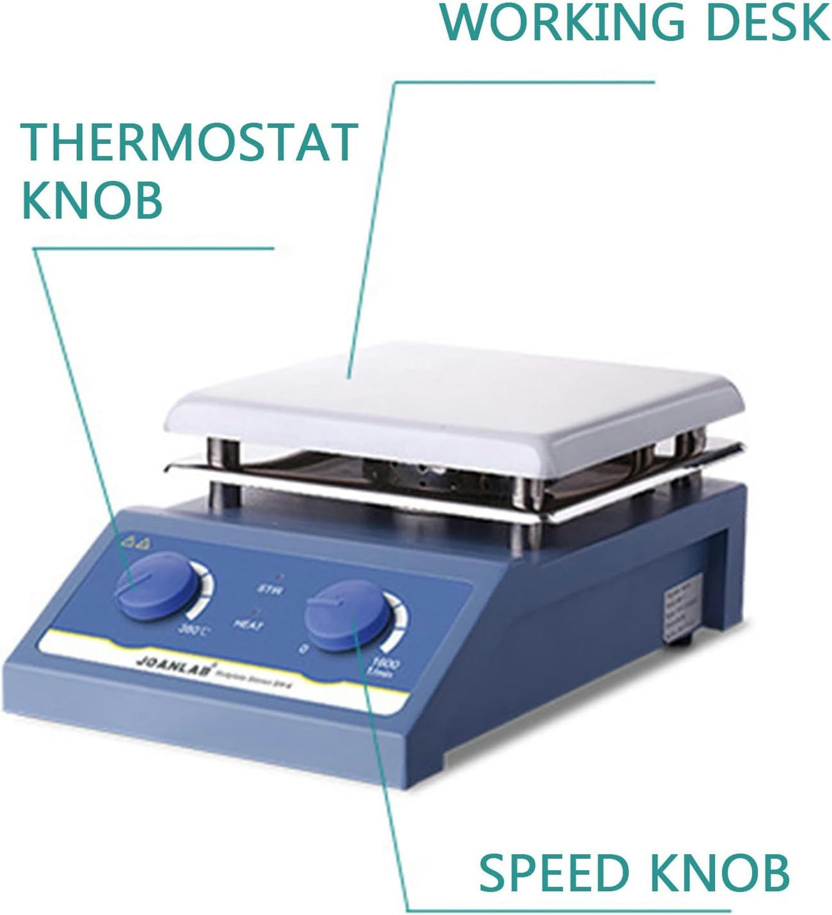 Equipo De Laboratorio: Agitador De Líquidos De 1 L/3 L/5 L, Agitador Magnético con Calefacción, Calentamiento A Temperatura Constante, Velocidad: 0-1600 RPM, Ajuste De Te,5l
