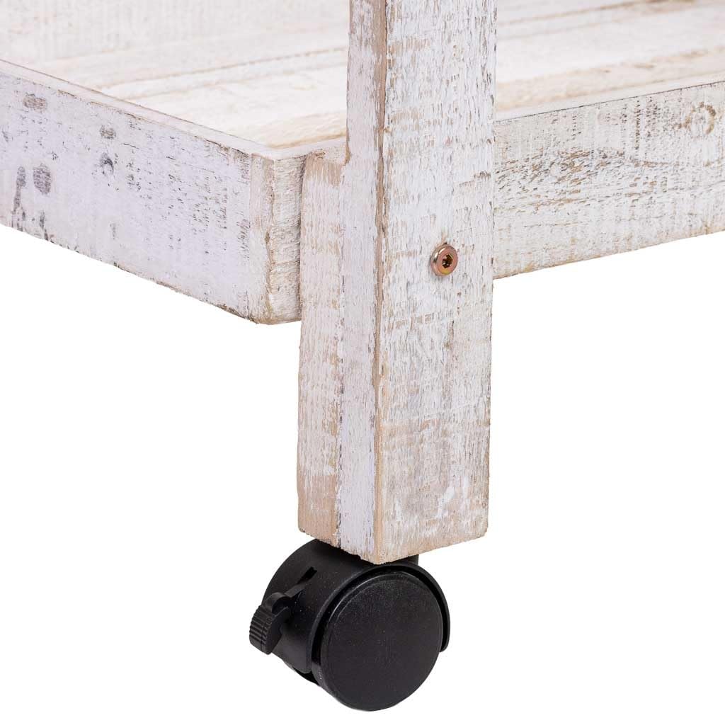 WANDERLUST DECO Carro expositor-estantería de madera 80x45x140h cm