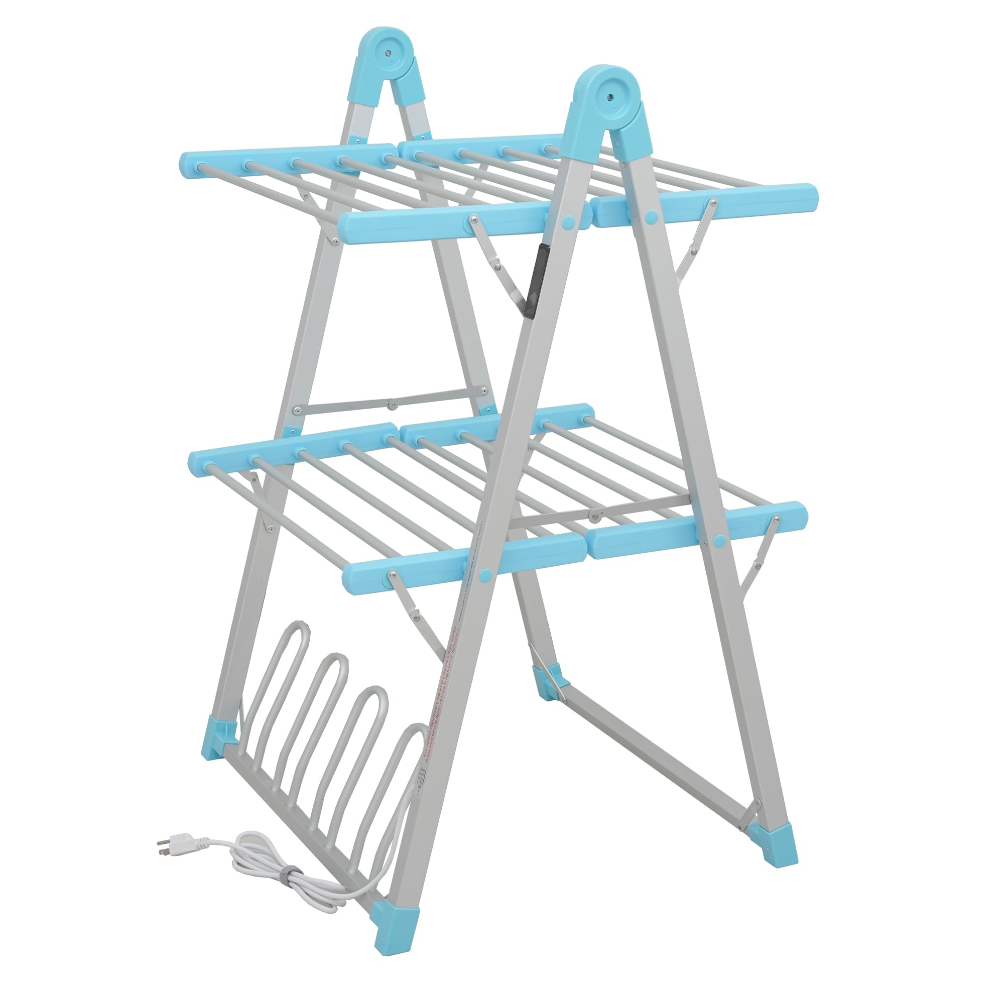 Foldable Heated Clothes Drying Rack with Timer