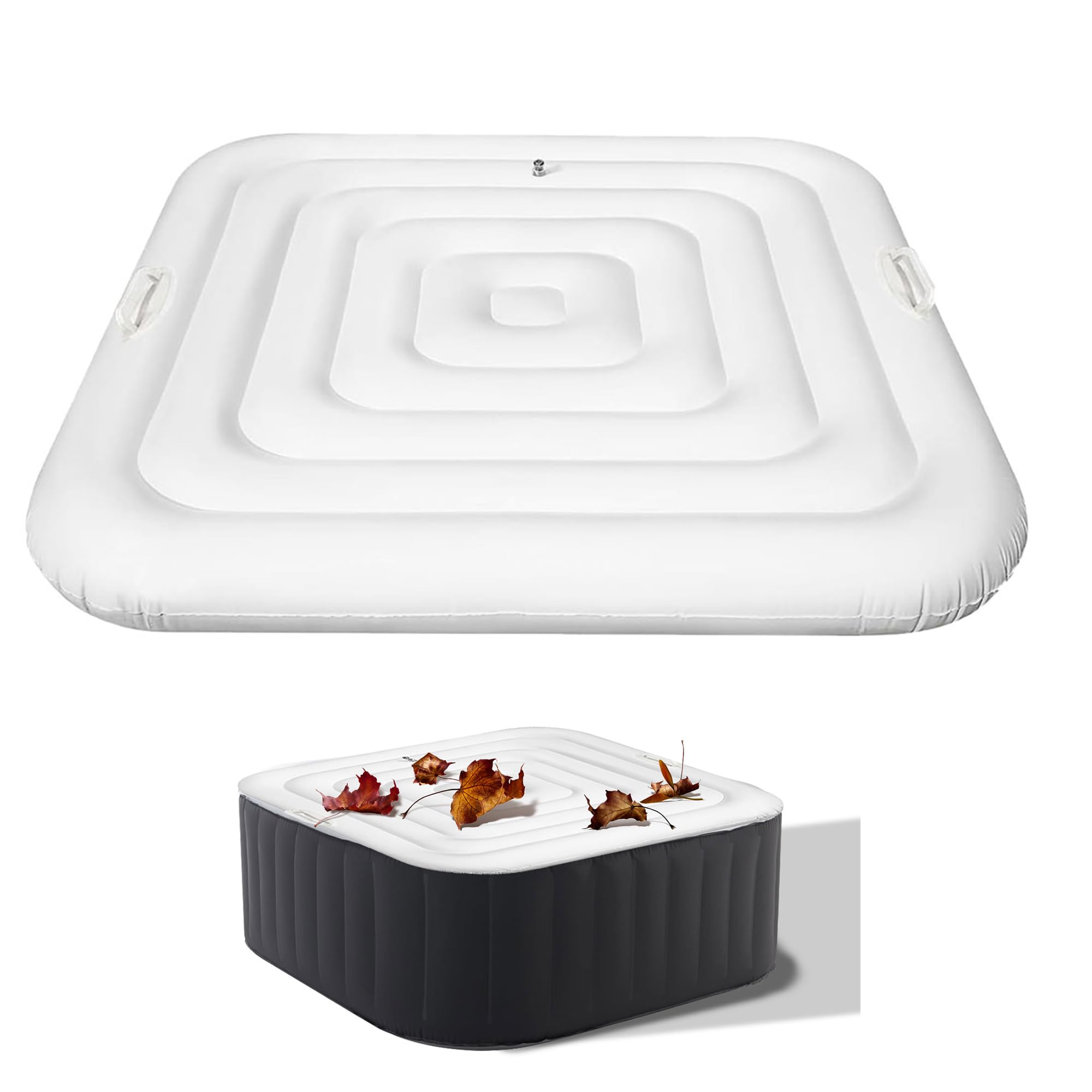Couvercle De Spa Gonflable,Couverture De Spa Carrée,Côté de 140 cm
