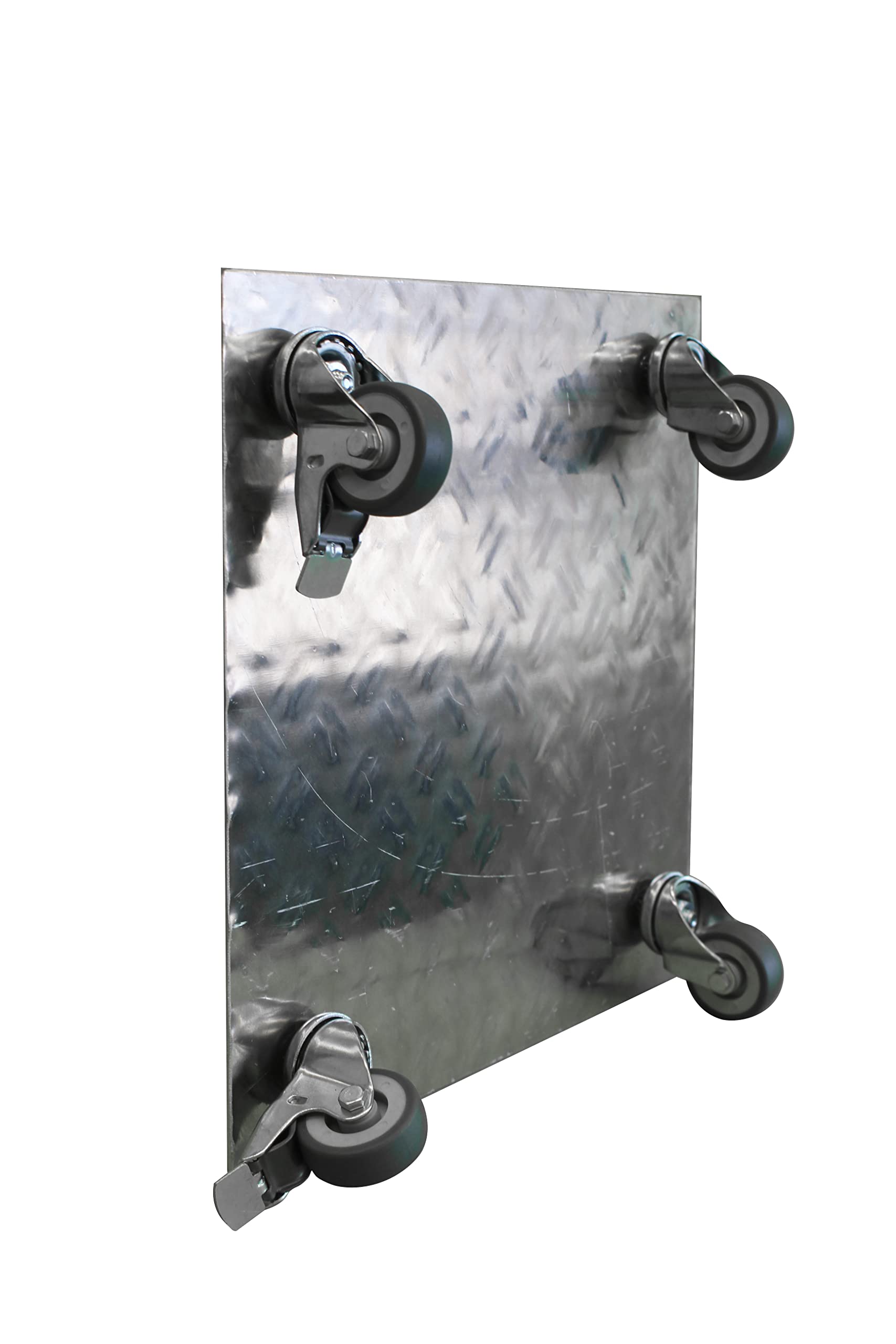 Pflanzenroller AluRiffelblech Q200 bis200kg Blumenroller Untersetzer Quadrat Indoor Outdoor (Riffel5/6,5-200-500x500)