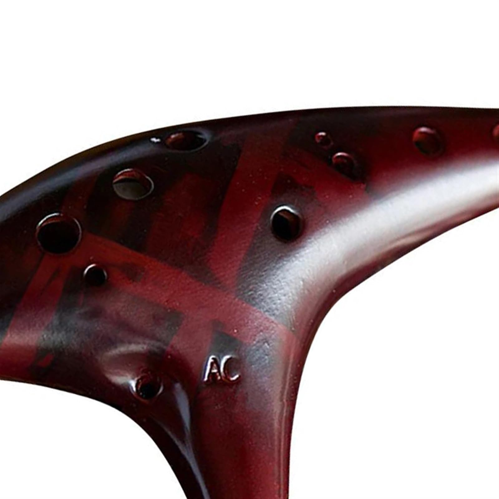 Ocarina principianti Ocarine In Ceramica A 12 Fori Intonazione Stabile Tono C Alto Ocarina Classica Con Borsa Protettiva Strumento Per Gli Amanti Della Musica(Red)