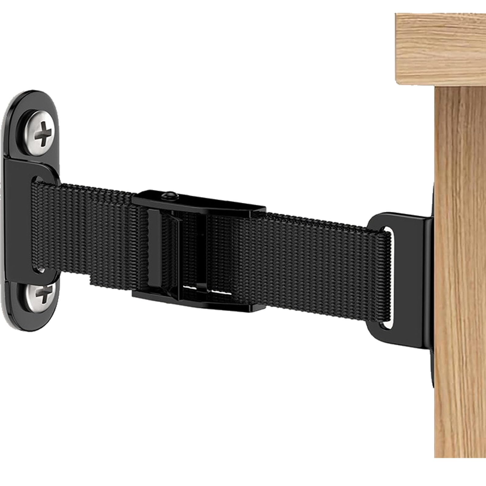 Furniture Wall Anchor, 2 Sets Anti-Tip Furniture Anchor Adjustable Furniture Straps to Wall Wardrobe Wall Safety Fixings for Securing Furniture