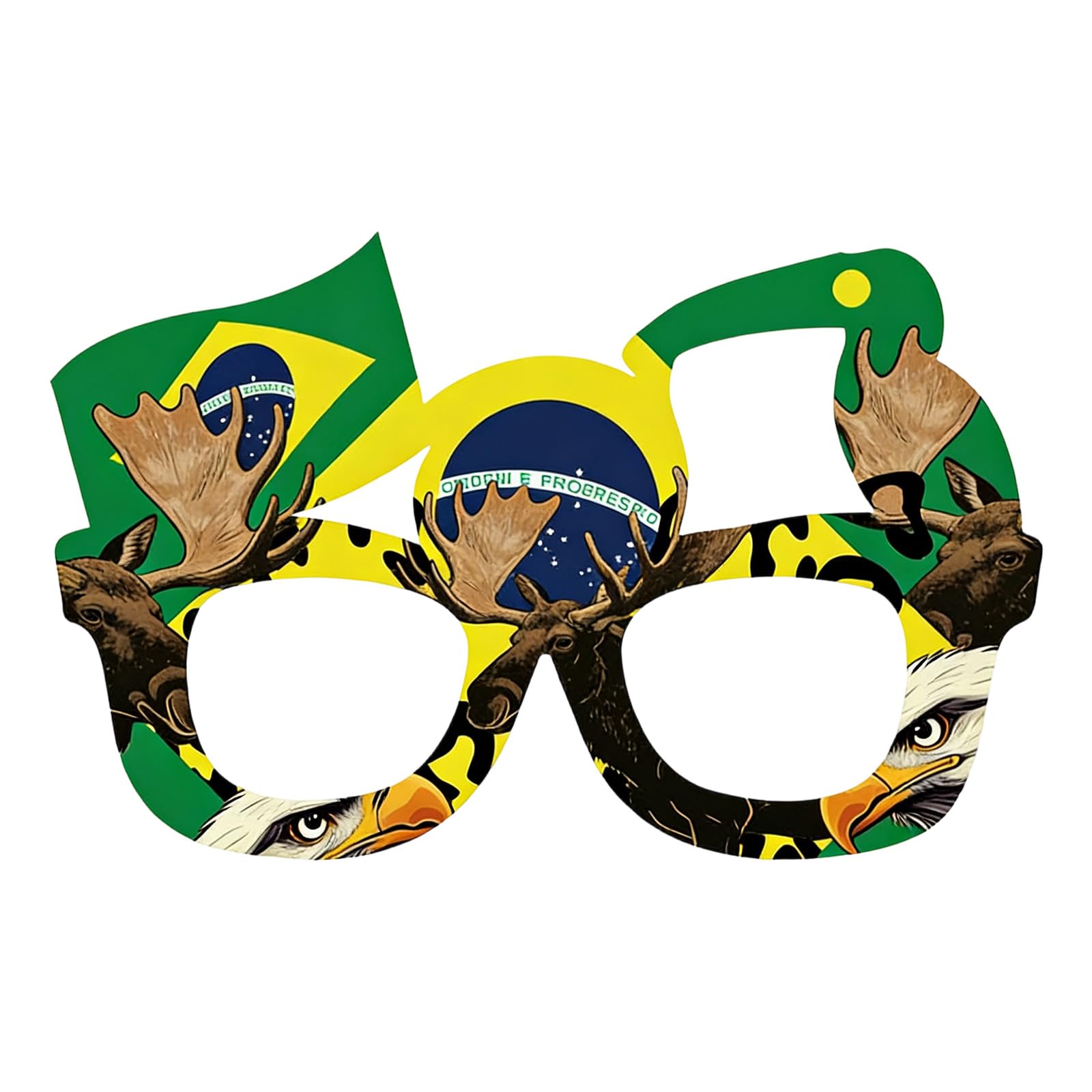 Hsioluted Themed Eyeglass Frames Designed with Country Flags Celebratory Soccer Accessories for Football Watch Parties Tournament Fan Glasses