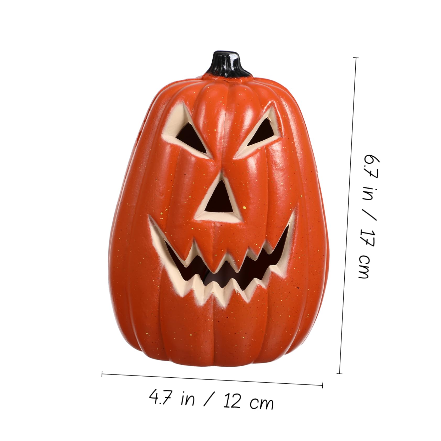 Happyyami 1Pcs LED Pumpkin Lamp Halloween Decorative Light Creative Orange Skull Design for Indoor Outdoor Party Halloween Atmosphere Decor Lightweight Portable Pumpkin