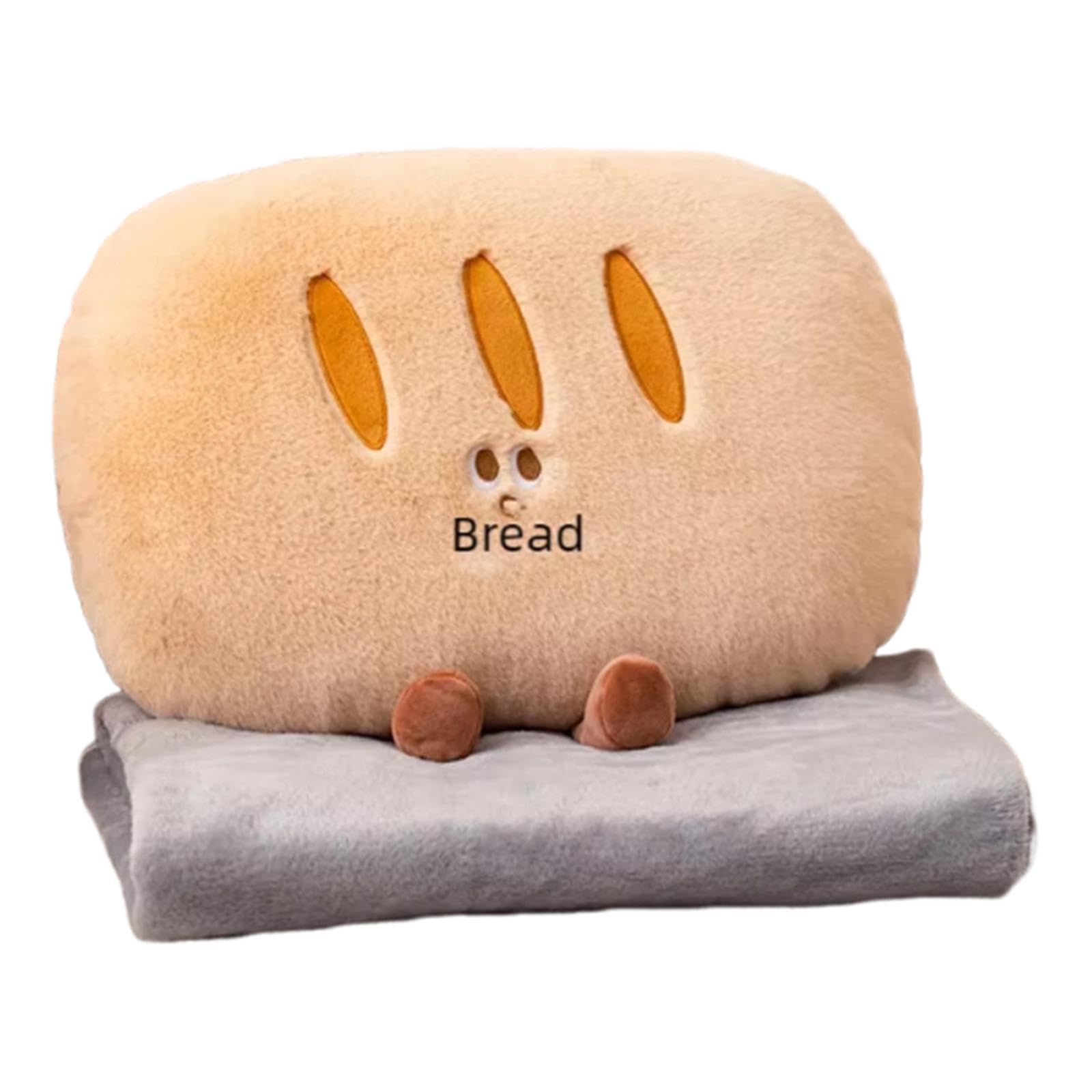 HEAVENGLOW Travel Blanket Pillow Funny Portable Sofa Cushion for Home Women Living Room Baguette-picture-12