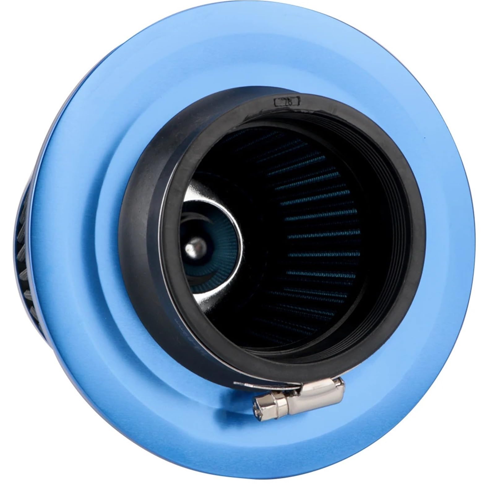 Filtr powietrza do motocykl Samochodowe filtry powietrza Sportowy stożek siatkowy 76MM Zestaw indukcyjny Filtr wlotu zimnego(Black)