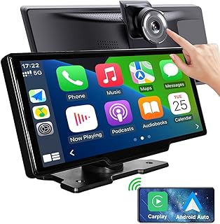 9.3" Portable Car Radio with 4k Dashcam, Wireless Dash Mount Apple CarPlay & Android Auto, Touch Screen Audio Receivers Display.Stereo Bluetooth,Mirror Link, FM,Drive Mate Car Play Navigation,Carbuddy
