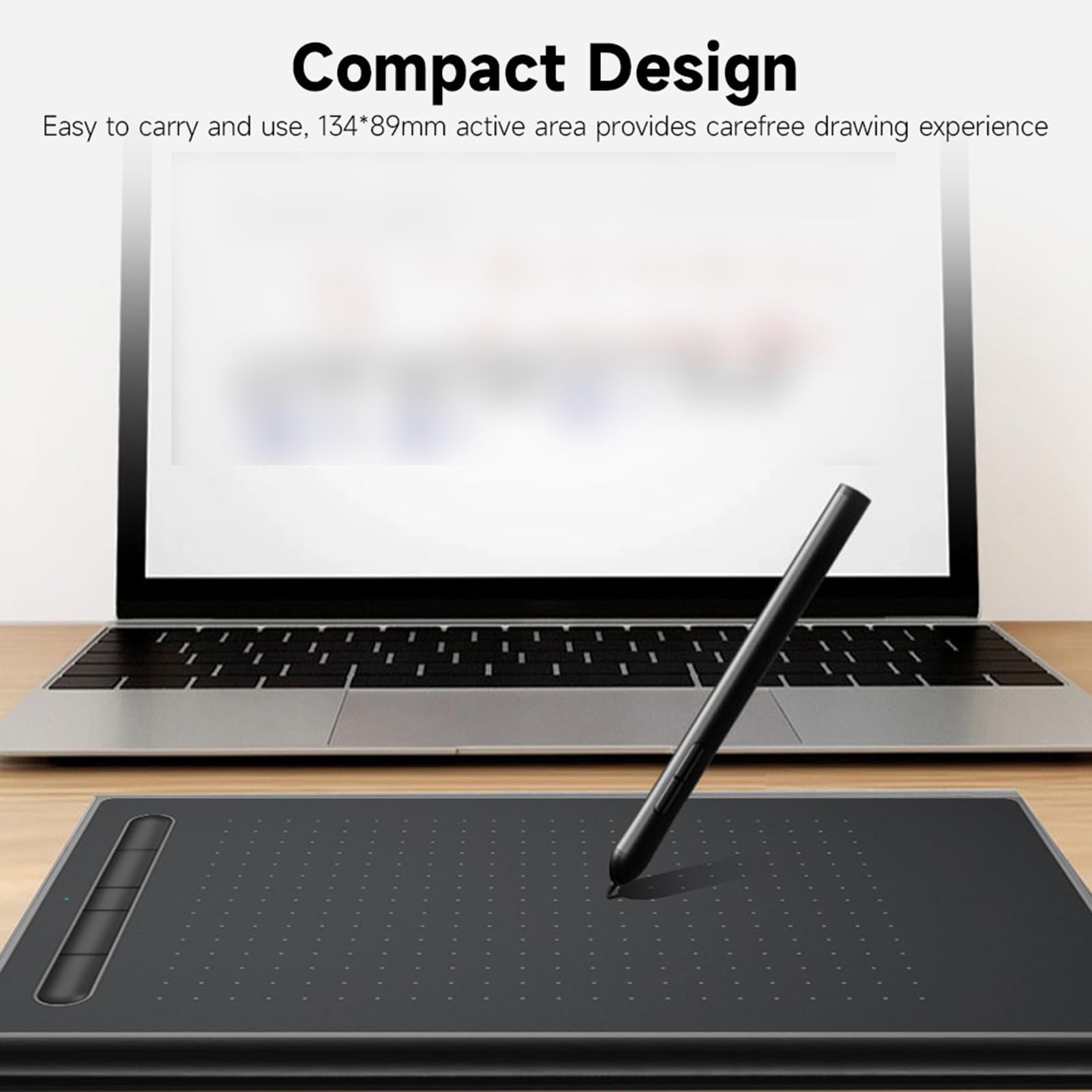 Tablet grafico, WP9622N, tavoletta grafica, 8192 livelli, sensibilità alla pressione 5080 LPI, risoluzione 230 PPS, velocità di lettura USB
