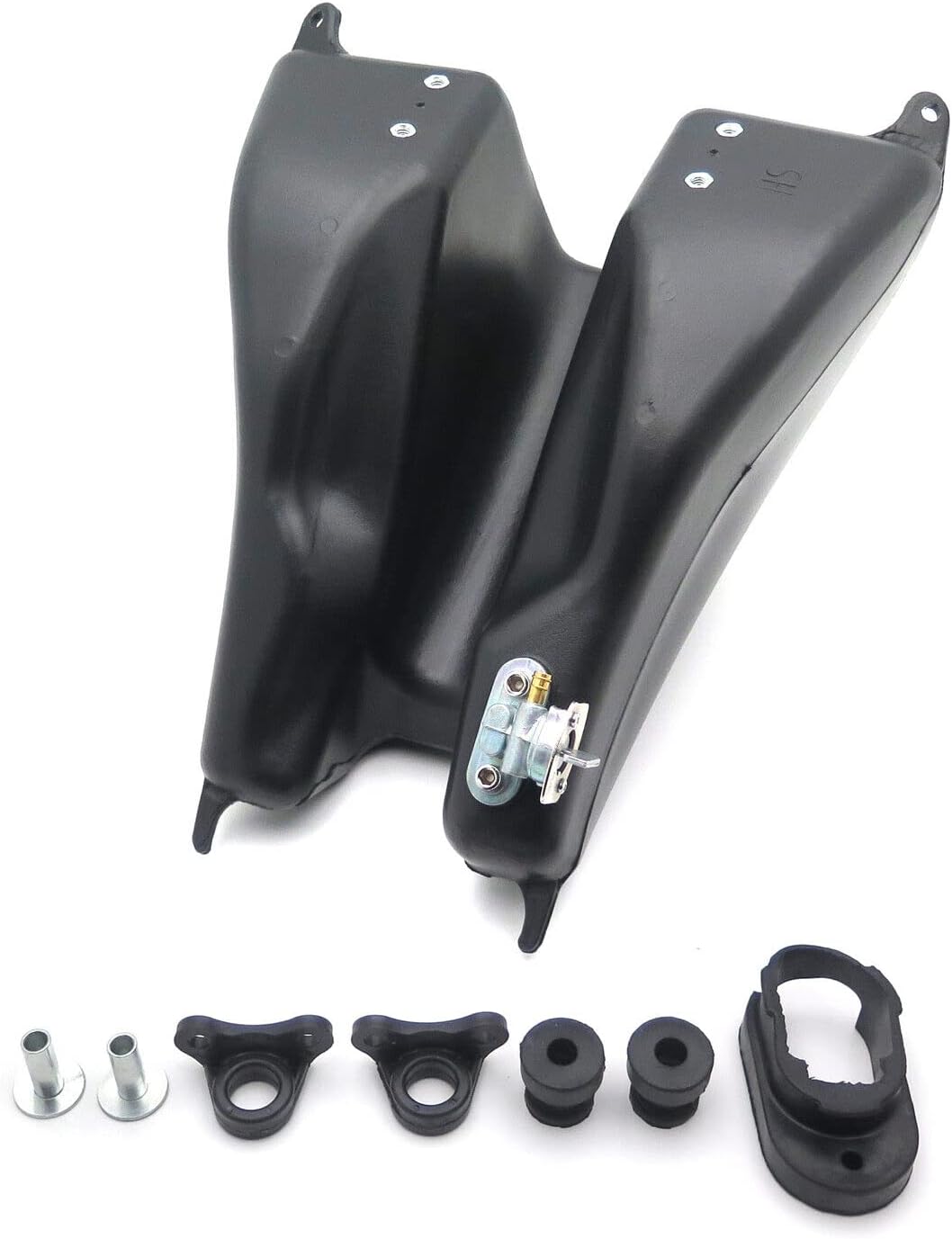 HTTMT- Black (1.5 Gallon) Petrol Tank, Fuel Tank, Gas Tank Compatible with Dirt Pitt Bike Baja Dirt Runner 125 [P/N: DFY-TANK-BK]