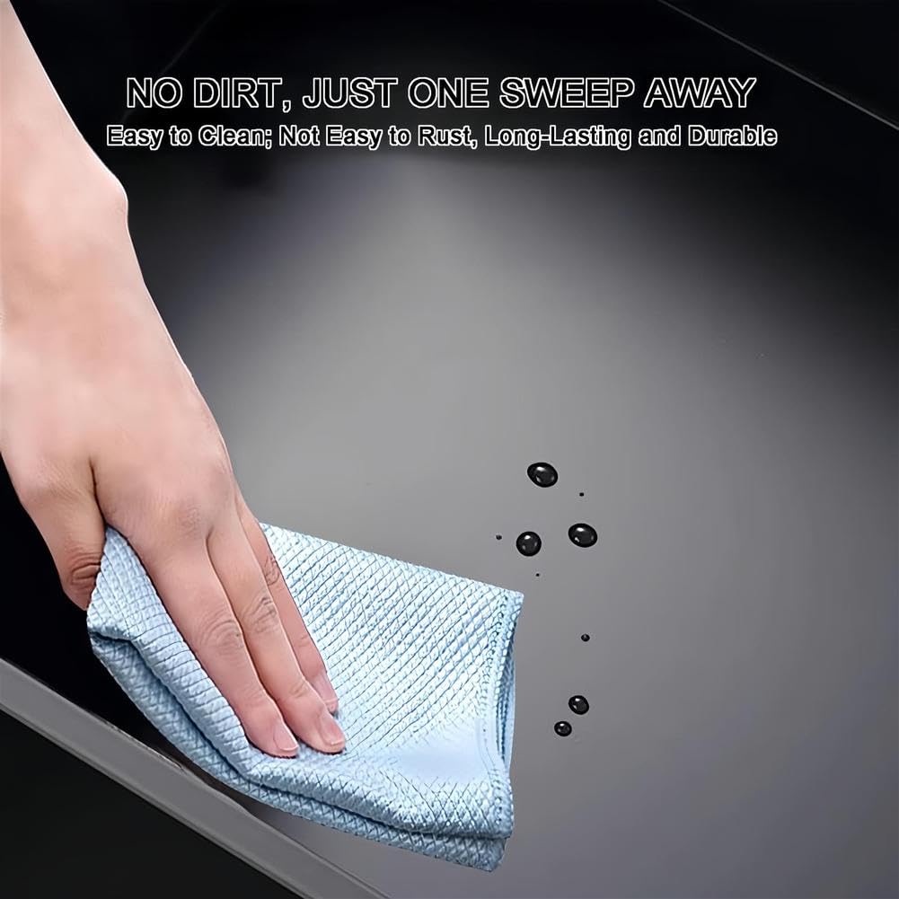 Generico Mensola portaoggetti a Incasso in Acciaio Inox per Carta igienica e rifiuti, Organizer Integrato per nicchia in Bagno, Cucina, Soggiorno, Camera da Letto - Nero, 60x28x13,5 cm, Soluzione Sal