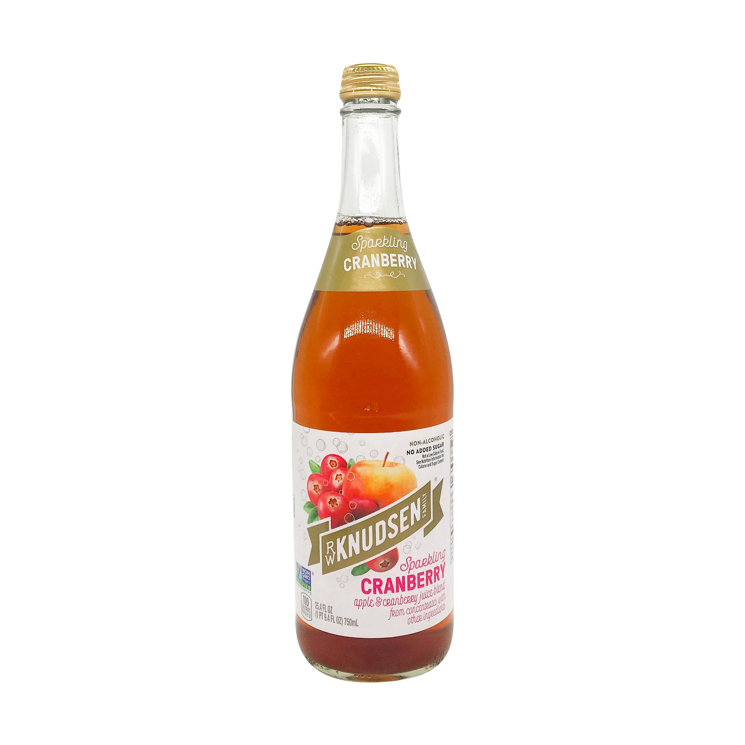 R.W. Knudsen Family Sparkling Cranberry Juice Blend, 25.4 Ounces, Non-Alcoholic Juice Blend