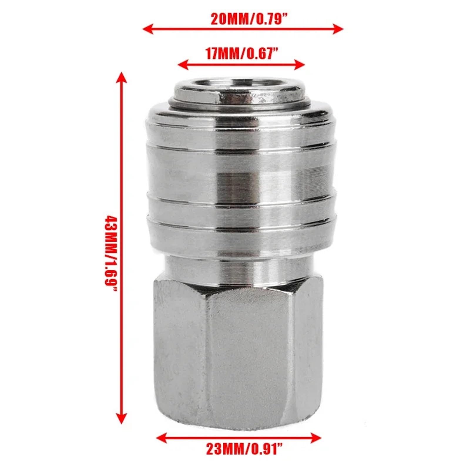 Aria Compressa Attacco 10 Pz 1/4 "Raccordo della linea dell'aria BSP Raccordo del compressore Connettore a sgancio rapido for utensili pneumatici Hardware