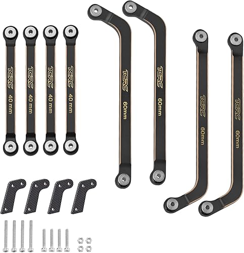 Juego de 8 eslabones de suspensión de latón de alta liquidación para Axial AX24 XC-1124 RC Crawler piezas de actualización de coche, revestimiento