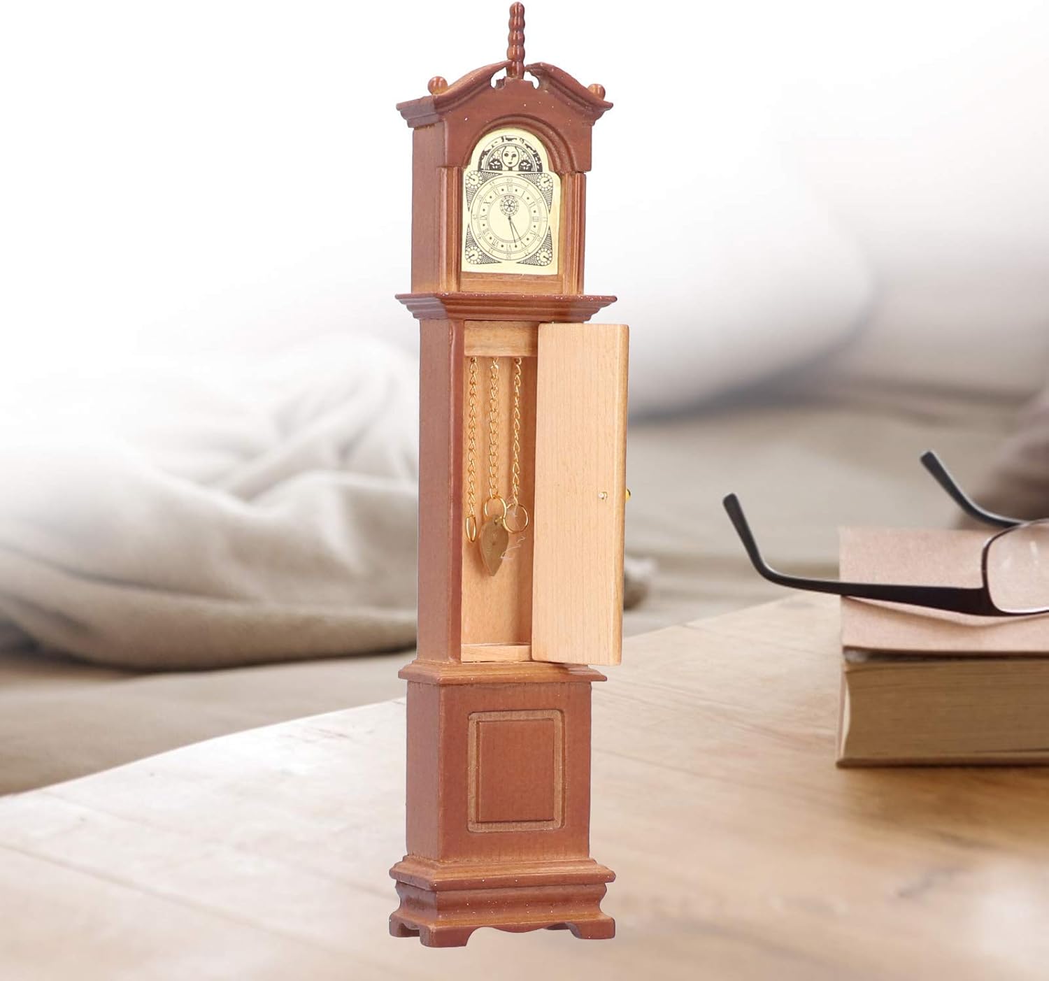 Caiqinlen Grandfather Clock, Dolls House Victorian Grandfather Clock