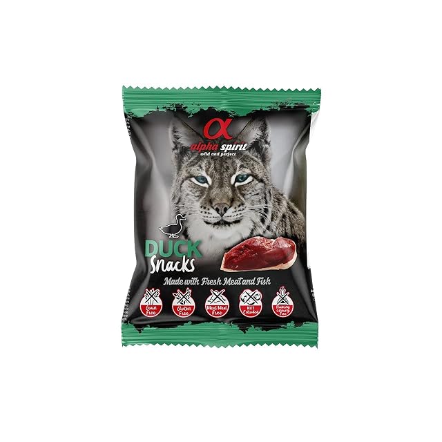 Alpha Spirit Snack de Pato para Gatos 50 gr (24uds)