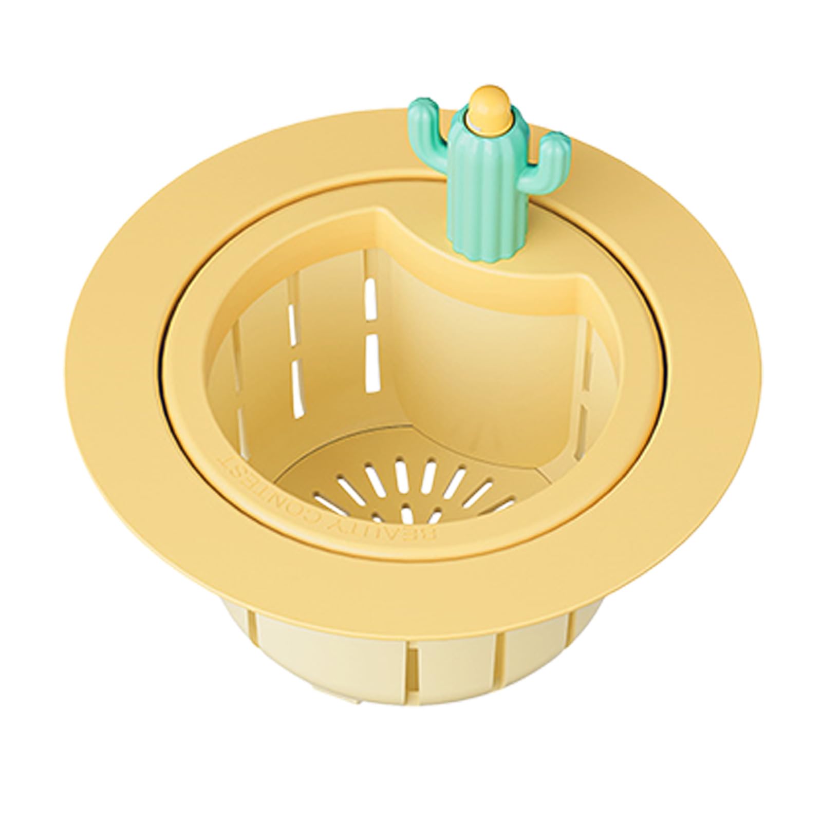 Oxxggkao Cactus Design Drain Filter Waste Collector Strainer for Homes Kitchen Sink Quick Drainage and Easy Removal Sink Waste Catcher