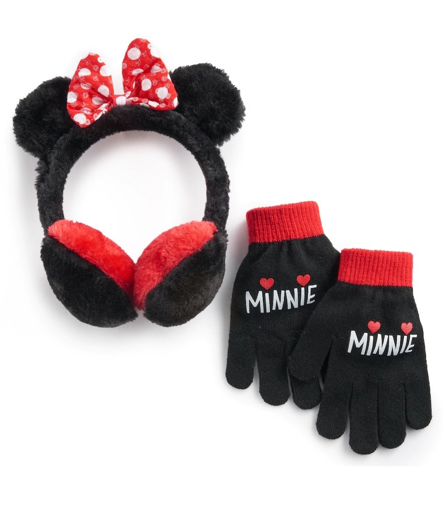 Disney's Minnie Mouse Girls 4-16 Faux-Fur Ear Muffs & Gloves Set