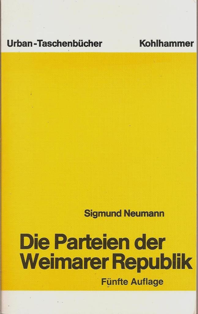 Die Parteien der Weimarer Republik