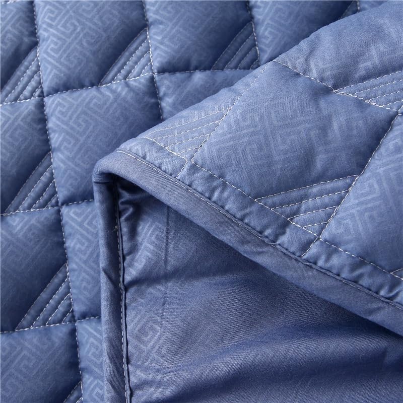 Protector de colchón Acolchado silencioso, Capa Absorbente Impermeable, diseño Ajustado con Bolsillo Profundo para colchones de hasta 11 Pulgadas (Azul, 90 * 200 cm)