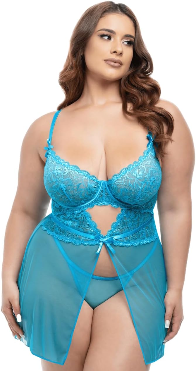 Oh là là Chéri Women's Emma Flyaway Babydoll Plus 72-11936X