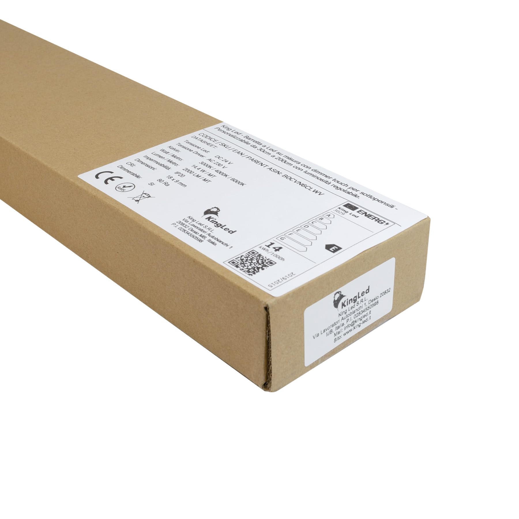 Barretta a Led su misura con dimmer touch per sottopensili - Personalizzabile da 30cm a 200cm con luminosità regolabile (120 cm, Luce Calda 3000K)