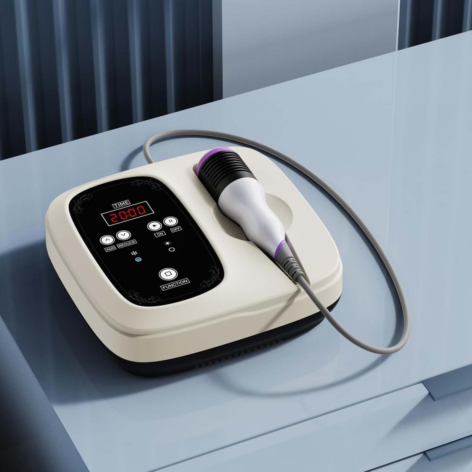 Elitzia Máquina de belleza facial de martillo frío y caliente, de 5 a 42 °C, esencia contraída, para levantamiento de rostro, masaje facial profesional, reafirmante, tonificador, máquina de esculpir