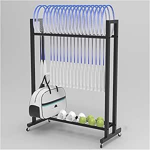Amazon.com: XAWSOP Large Capacity Steel Tennis Racket Holder Floor ...