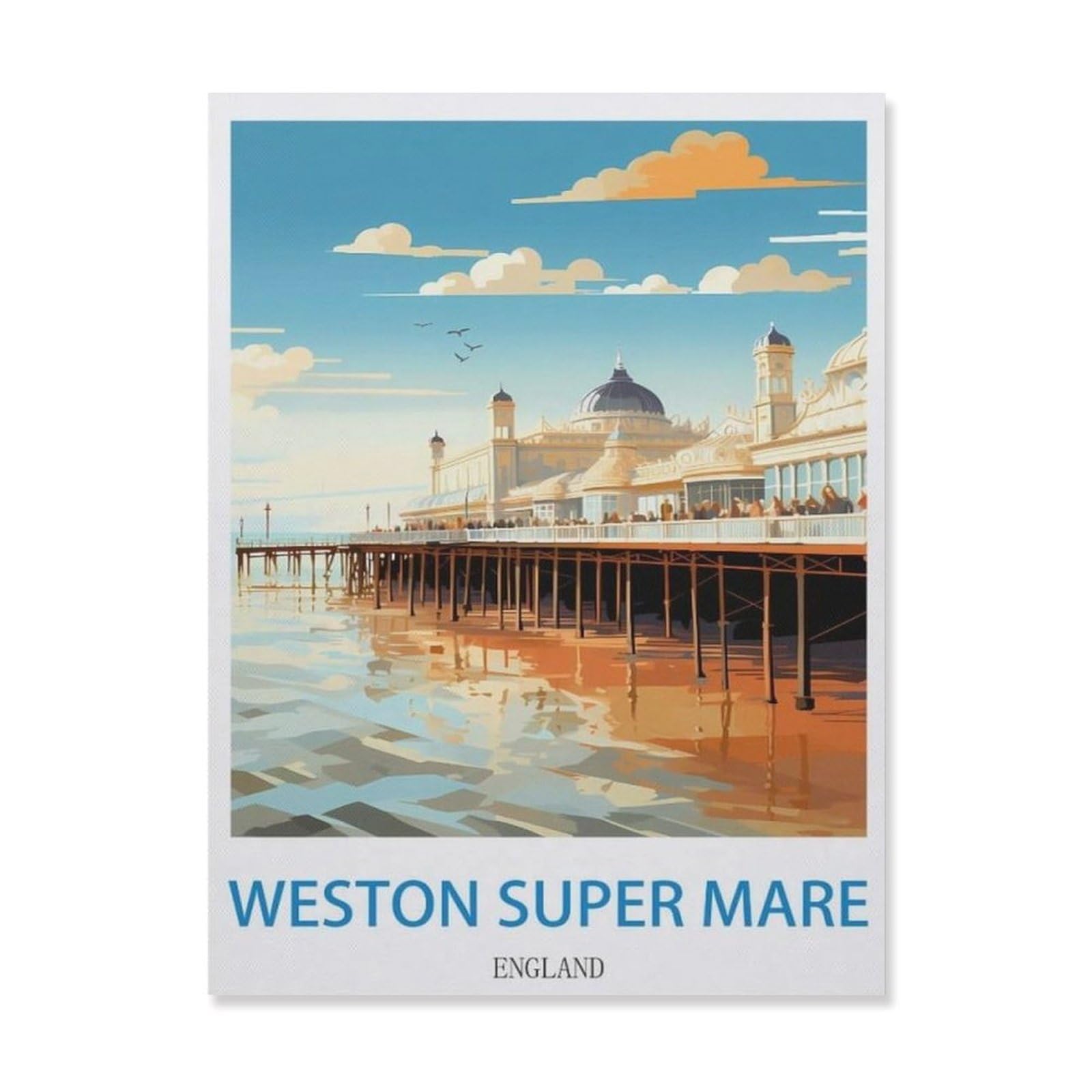 Weston Super Mare England，Vintage Metal Sign Kitchen Bathroom Office Bar Coffee Garage Cave Home Living Wall Decor(30x40cm）12x16 inch-EI58