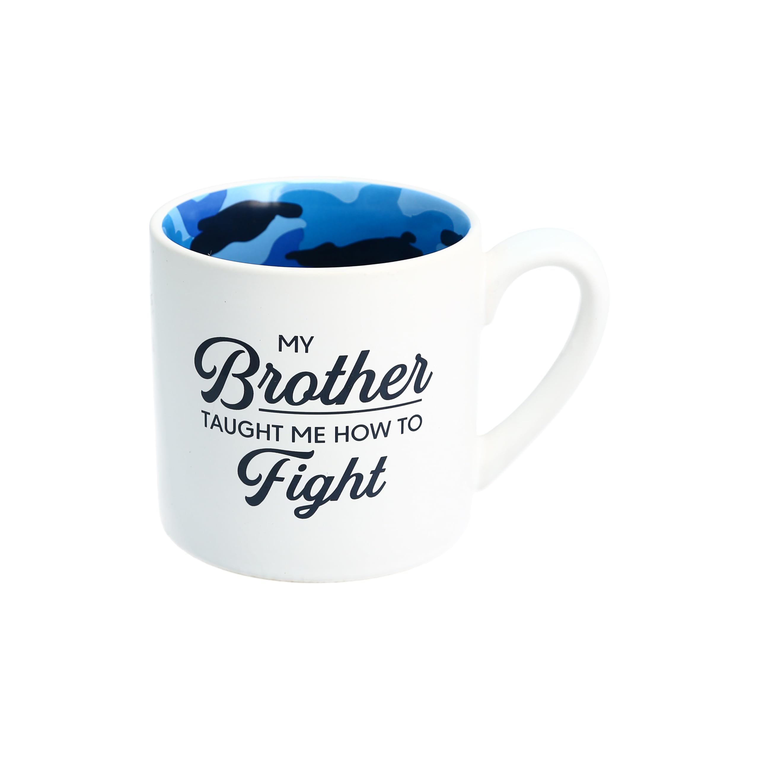 Pavilion -Brother-My Brother Taught Me How To Fight 15 Oz Blue Camouflage Coffee Tea Cup Mug