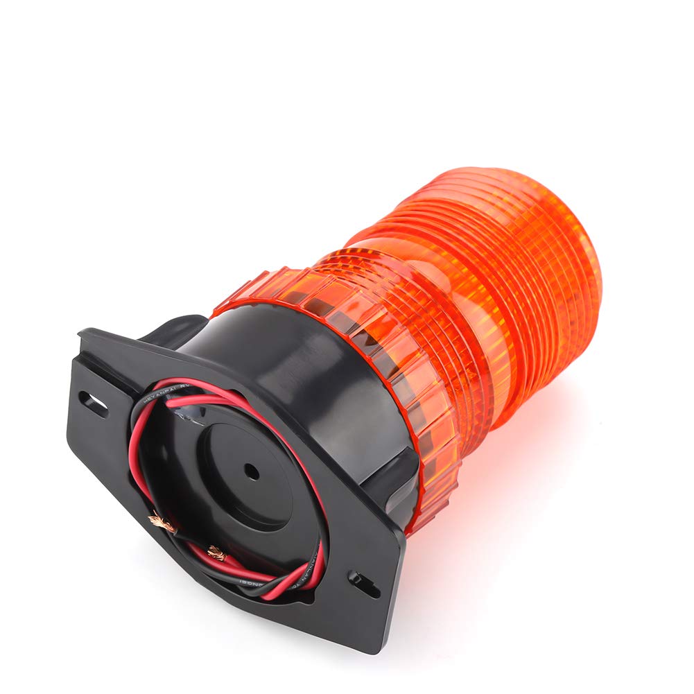 Luce Lampeggiante LED, Akozon 10-110 V Spia di Sicurezza per Carrelli Elevatori di Emergenza Impermeabile Luci Emergenza Auto Ambra Alta Luminosità Lampeggianti a LED Strobo a Lampadina Rotante