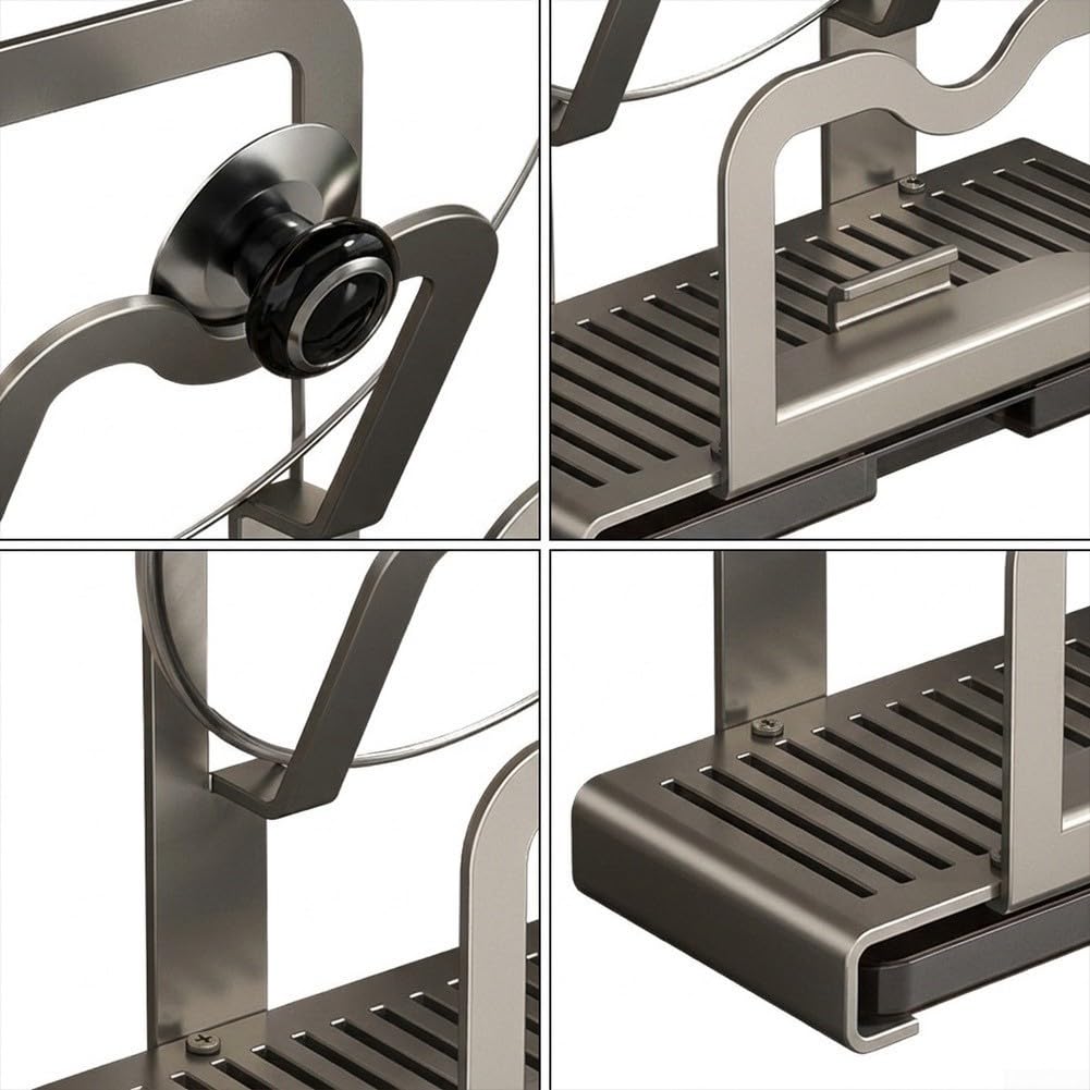 Support de couvercle de casserole en acier inoxydable réglable Organiseur