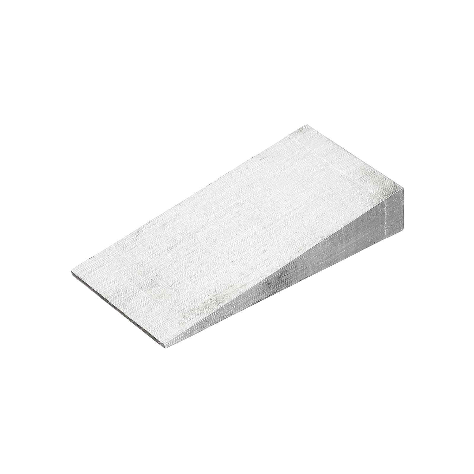 PATIKIL Metal Wedge, 4.8x2.4x0.8 Inch Carbon Steel Wedge Shims Triangle Flange Beveled Washers Strong Durable for Pipe Fitting Welding Tool Factory Lathe Machine Tool, Silver Tone