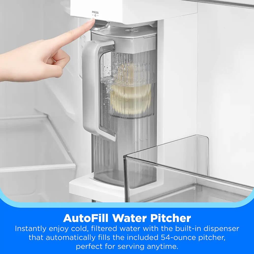 Midea MRS25I7BST 24.5 Cu. Ft. Stainless Counter-Depth Side-by-Side Refrigerator with AutoFill Water Pitcher on Fridge.com