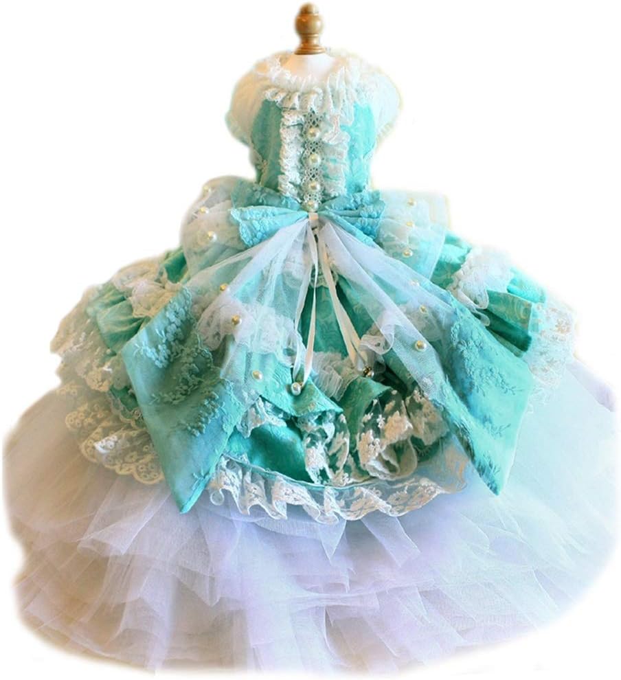 Princess Pet Dog Wedding Dress Cats Dress Puppy Skirt Clothes Pet Tutu Skirt Bride Costume Supplies (Size : Large) (XX)