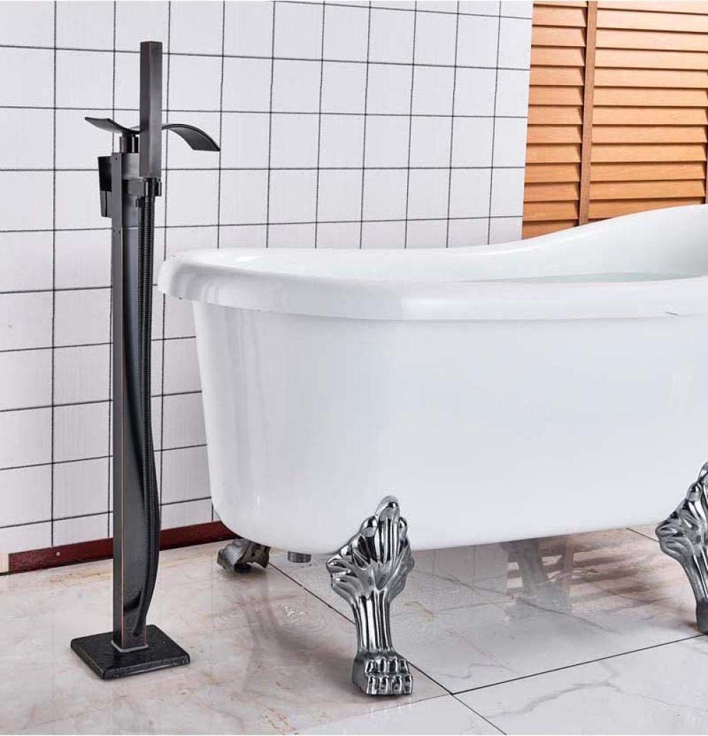 DFGHNBVC Waterfall Bathtub Faucet Floor Mounted Brass Bath Shower Set With Handshower Freestanding Tub Sink Tap Clawfoot