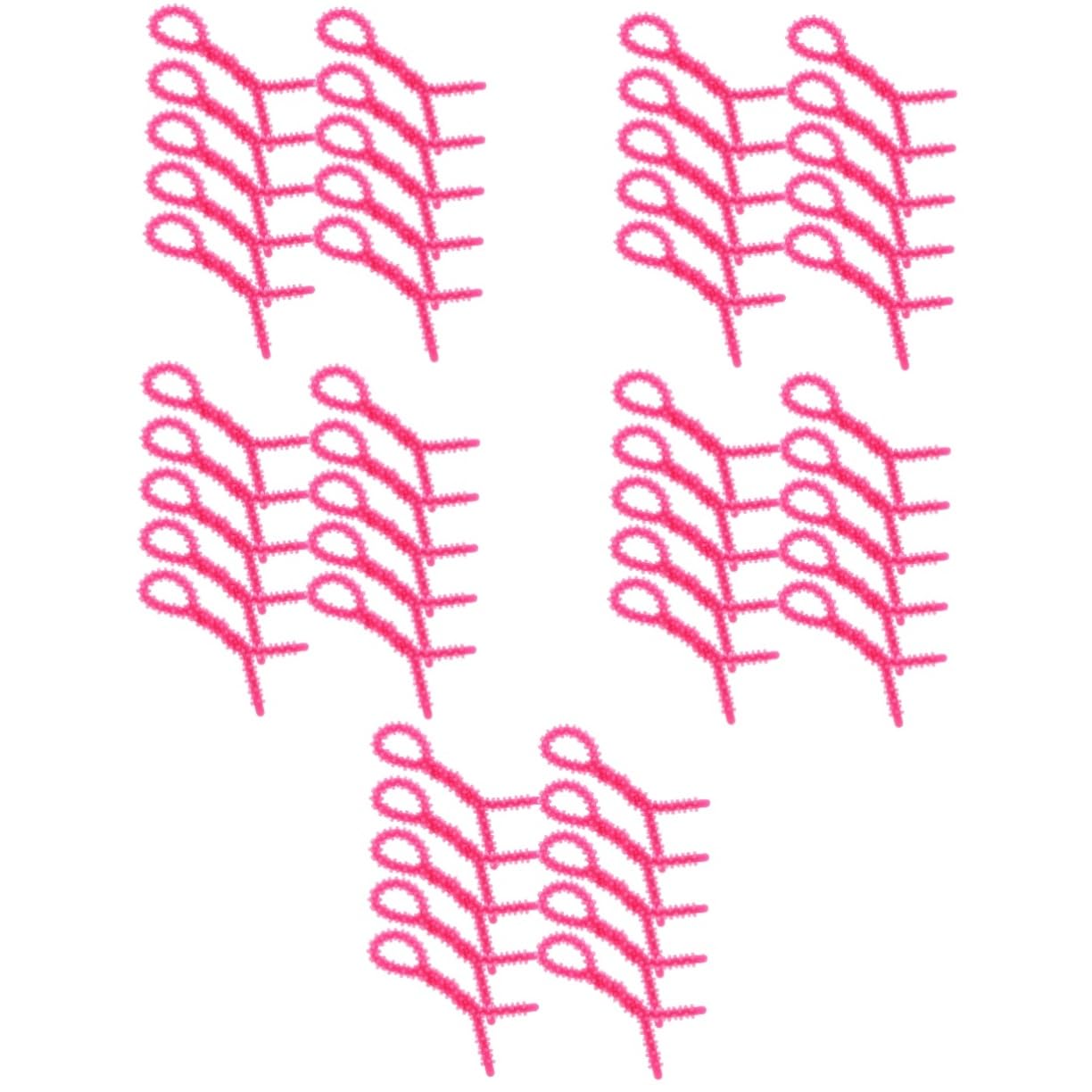 50 Pezzi Arricciacapelli Silicone per Permanenti Strumenti per Styling con Curling Rosa Piccolo