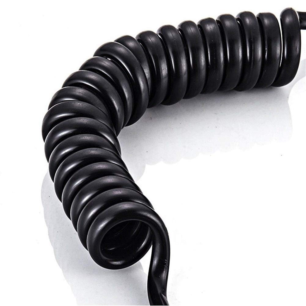 Sostituzione tubo doccia, Tubo flessibile retrattile a molla for soffione doccia WC Bidet Doccia 'acqua Facile sostituzione fai da te(Black,150cm)
