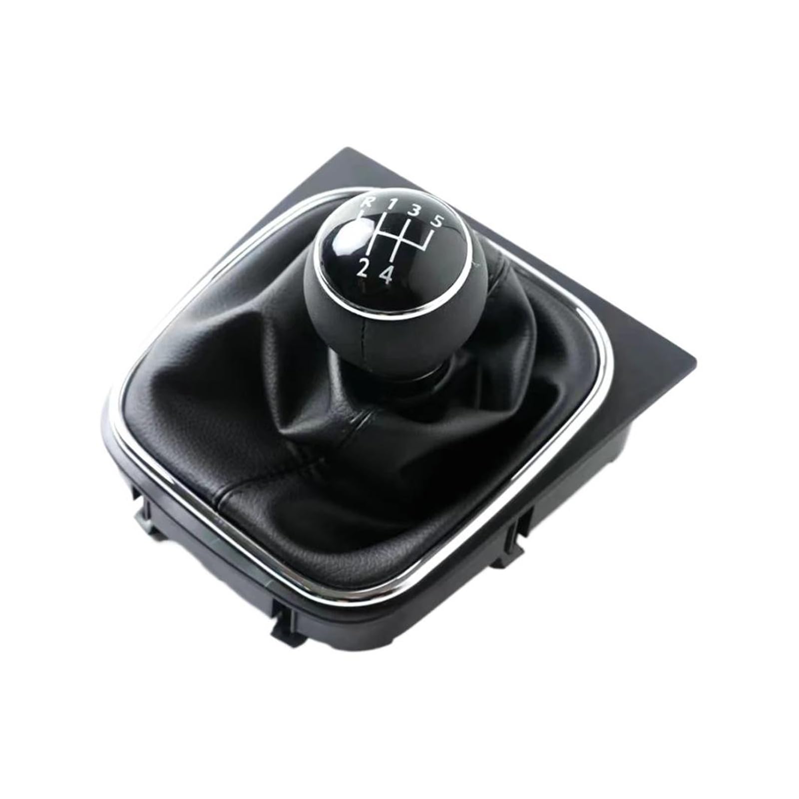 Kunyos Leather 5 Speed Gear Stick Knob For Vw For Golf 5 V Mk5 Mk6 For Jetta R32 2004-2014 Stylish