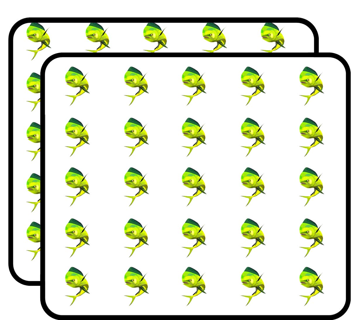 Mahi Mahi Fish Sticker for Scrapbooking Waterproof Vinyl Stickers for Water Bottle, Laptop & Phone Case 50 Pack