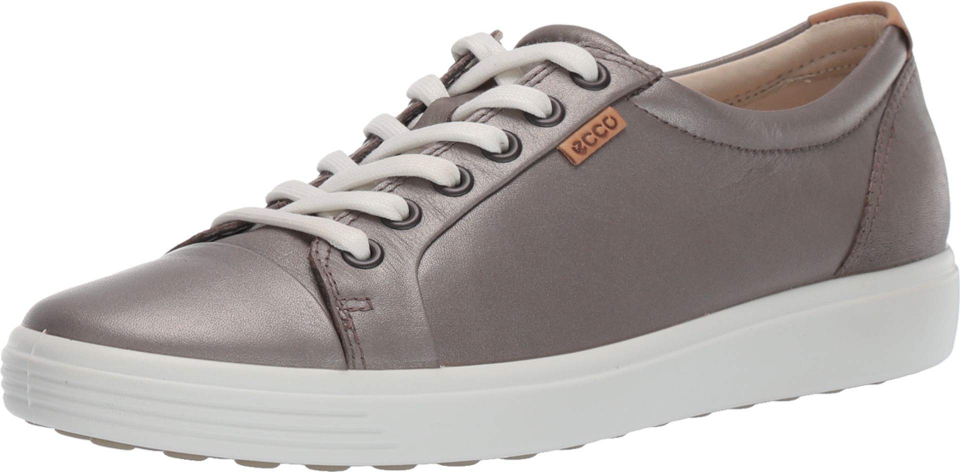 ECCO Women's Soft 7 Sneaker, Stone Metallic, 11-11.5