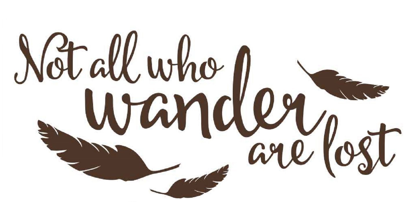 Wall Decor Plus More WDPM3721 Not All Who Wander are Lost Modern Wall Art Vinyl Decal Quote, Chocolate Brown,23x10-Inch, 23x10, Chocolate Brown