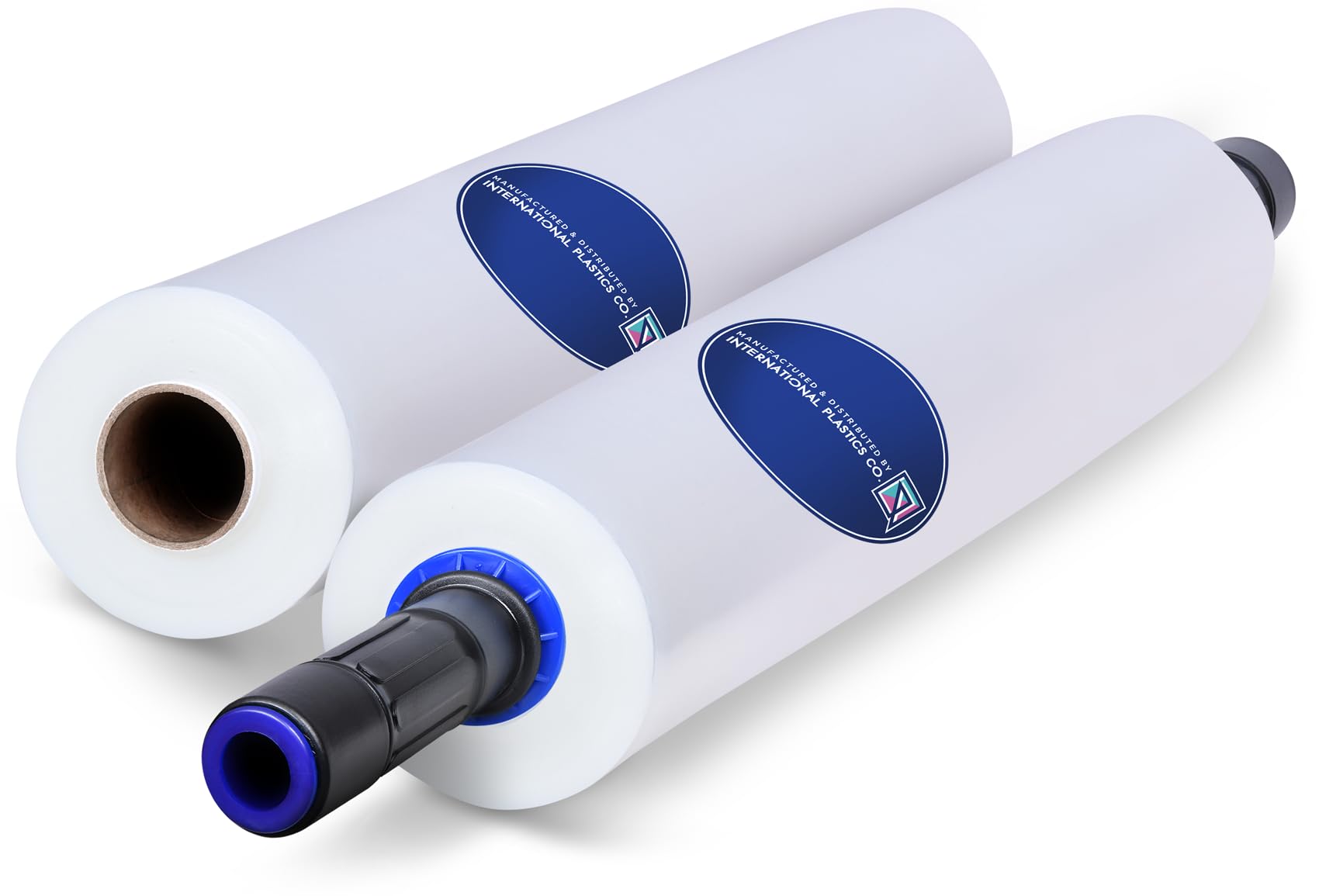 International Plastics Co. 70 Gauge 15" Plastic Stretch Film/Wrap with Extended Handles 1000ft Clear Moving Industrial Packing Heavy Duty Shrink Cling Durable Furniture (Extended Handles, 2 Pack)